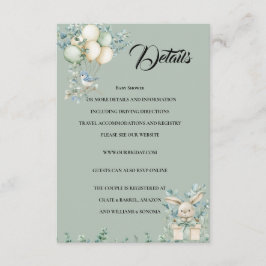 Baby shower Enclosure Kaart Details
