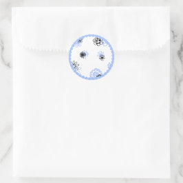 Baby shower envelopzegel ronde sticker