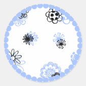 Baby shower envelopzegel ronde sticker (Voorkant)