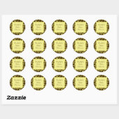 Baby shower envelopzegel ronde sticker (Vel)