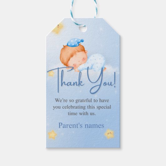 Baby shower etiketten cadeaulabel (Voorkant)