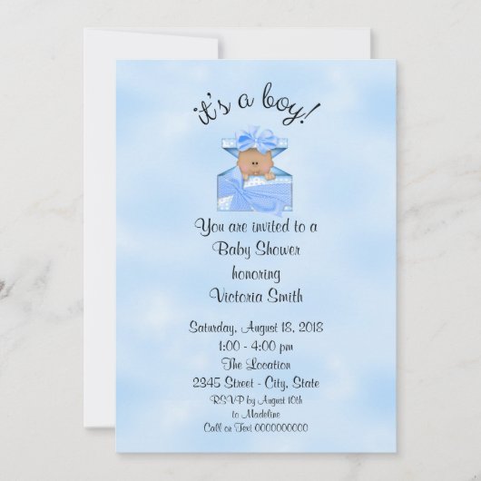 Baby shower Etnische Baby Boy Kaart (Voorkant)