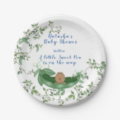 Baby shower Etnische, Erwtenpeul, Zoete Erwtenwijn Papieren Bordje (Voorkant)