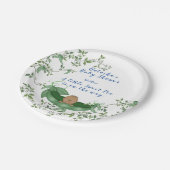 Baby shower Etnische, Erwtenpeul, Zoete Erwtenwijn Papieren Bordje (Gekanteld)