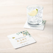 Baby shower eucaluptusscript Partij Kartonnen Onderzetters (Insitu)