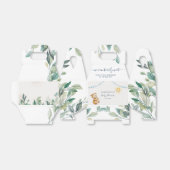 Baby shower Eucalyptus Beer Waterverf Bedankdoosjes (Uitgevouwen)