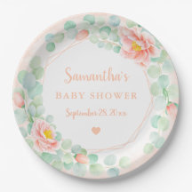 Baby shower Eucalyptus blaast een bouillonkruid