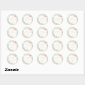 Baby shower Eucalyptus blaast een bouillonkruid Ronde Sticker (Vel)