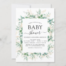 Baby shower Eucalyptus Botanisch Geometrisch