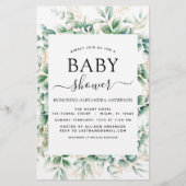 Baby shower Eucalyptus Botanische geometrische (Voorkant)