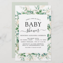 Baby shower Eucalyptus Botanische geometrische