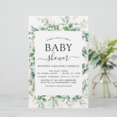 Baby shower Eucalyptus Botanische geometrische (Staand voorkant)