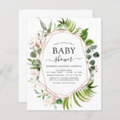 Baby shower Eucalyptus Botanische geometrische (Voorkant / Achterkant)