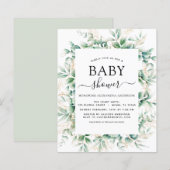 Baby shower Eucalyptus Botanische geometrische (Voorkant / Achterkant)