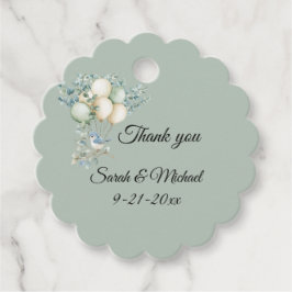 Baby shower Eucalyptus Favoriet Tags Bedankjes Labels