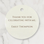  Baby shower Eucalyptus Floral Carriage Bedankjes Labels (Achterkant)