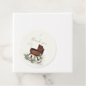  Baby shower Eucalyptus Floral Carriage Bedankjes Labels (In situ)