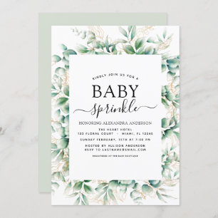 Baby shower Eucalyptus Geometric Kaart