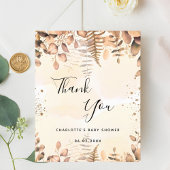 Baby shower eucalyptus glitter budget bedankt