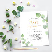 Baby shower - eucalyptus greenery - begrotingsuitn flyer