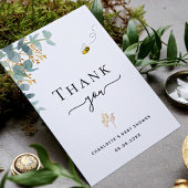 Baby shower eucalyptus greenery bek dank u briefkaart