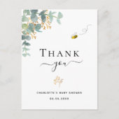 Baby shower eucalyptus greenery bek dank u briefkaart (Voorkant)