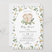 Baby shower Eucalyptus Greenery Script voor baby's Kaart (Voorkant)