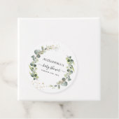 Baby shower Eucalyptus groen Boho rustiek Bedankjes Labels (In situ)