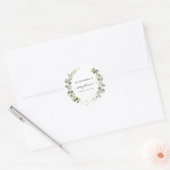 Baby Shower Eucalyptus Groene Kleuren Boho Rustiek Ronde Sticker (Envelop)
