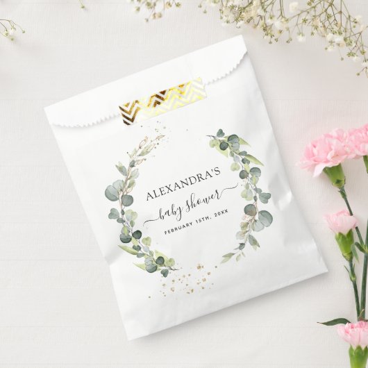 Baby Shower Eucalyptus Groenery Boho Rustiek Bedankzakje (Gezegeld)