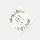 Baby Shower Eucalyptus Groenery Boho Rustiek Servet (Hoek)