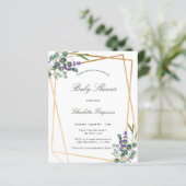 Baby shower Eucalyptus lavender geo (Staand voorkant)