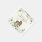 Baby shower Eucalyptus leest elegant botanisch Servet (Hoek)