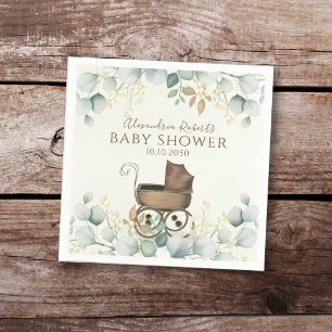 Baby shower Eucalyptus leest elegant botanisch Servet