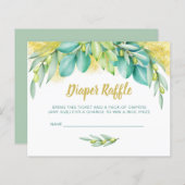 Baby shower Eucalyptus Olive Insert (Voorkant / Achterkant)