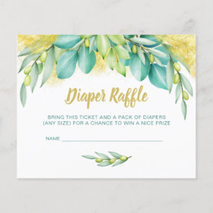 Baby shower Eucalyptus Olive Insert