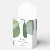 Baby shower Eucalyptus Simple White Bedankdoosjes (Geopend)