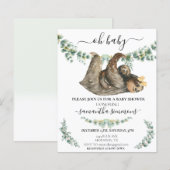 Baby shower Eucalyptus Waterverf (Voorkant / Achterkant)