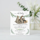 Baby shower Eucalyptus Waterverf (Staand voorkant)