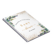 Baby shower eucalyptuskoppel notitieboek (Rechterzijde)