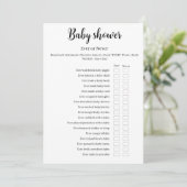 Baby Shower Ever or Never Game, Printable Kaart (Staand voorkant)
