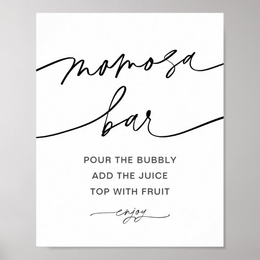 Baby shower EVERLEIGH Momosa Bar Poster (Voorkant)