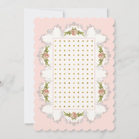 Baby shower Fairy Tea Party Teapot in Cups Kaart (Achterkant)