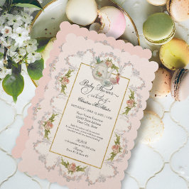 Baby shower Fairy Tea Party Teapot in Cups Kaart