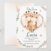 Baby shower Familia Jirafas Kaart (Voorkant / Achterkant)