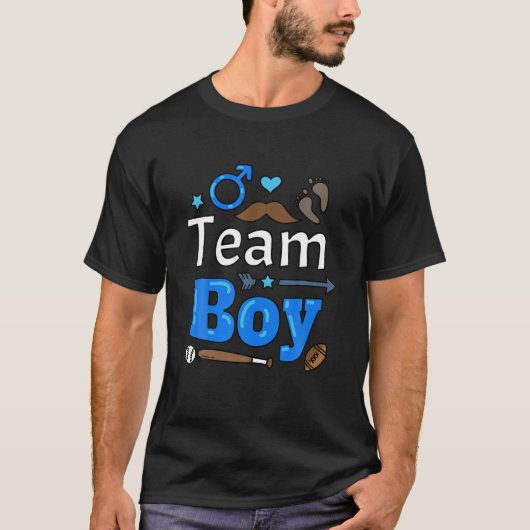 Baby shower Familie Outfit Team Boy Team Meisje Ge T-shirt (Voorkant)
