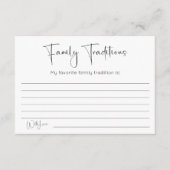 Baby shower familietradities informatiekaartje (Voorkant)
