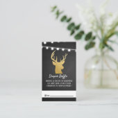 Baby Shower | Faux Gold Folie Antler Luier Raffle Informatiekaartje (Staand voorkant)