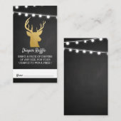 Baby Shower | Faux Gold Folie Antler Luier Raffle Informatiekaartje (Voorkant / Achterkant)