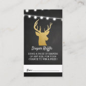 Baby Shower | Faux Gold Folie Antler Luier Raffle Informatiekaartje (Voorkant)